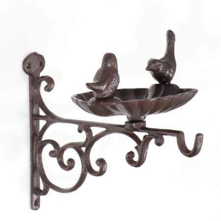 A hook decorative cast iron suspended with a stand "Two birds" 14.5x28x21 cm-1