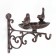 A hook decorative cast iron suspended with a stand "Two birds" 14.5x28x21 cm