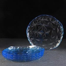 Set of glasses Glass Estrella, D = 28 cm, 6 pcs, Blue color