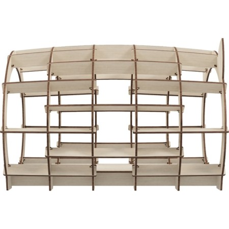 House-house with EWA fur “Koshkin House”, beige frame, white fur-2