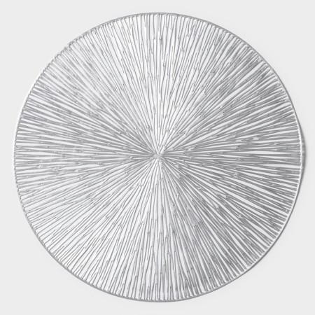 Set of serving napkins on the table “Shine”, d = 38 cm, 4 pcs, silver color-3