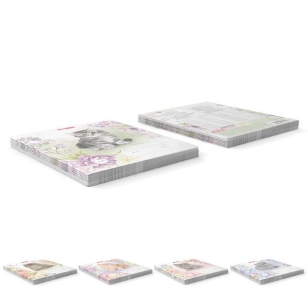 Notebook of 12 sheets in the Murziki cage, cover coated cardboard, offset unit, mix-8