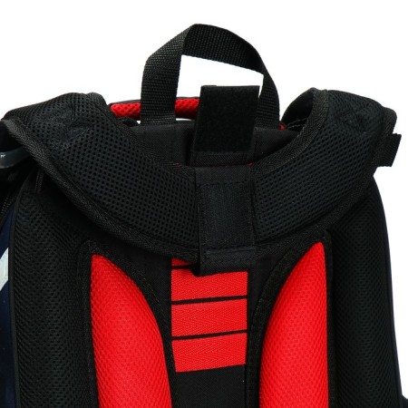 School backpack 38 x 30 x 16 cm, ergonomic back, stavia "yellow machine", black-8