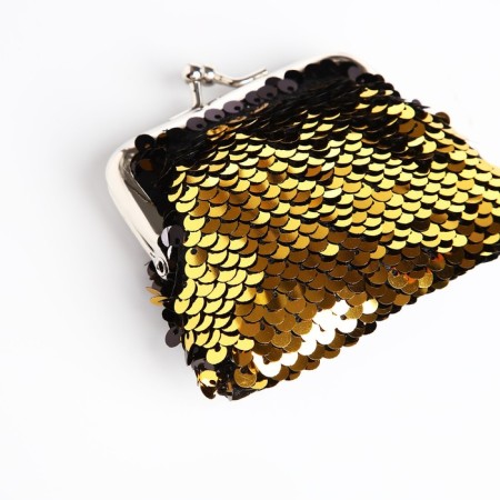 Wallet on the farmar, black color/gold-4