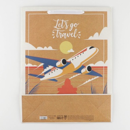 Package Gift Crafts Vertical, Packaging, “Let’s Go Travel”, L 31 x 40 x 11.5 cm-3
