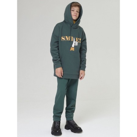 Sweatshirt for boys, height 122 cm, green color-3