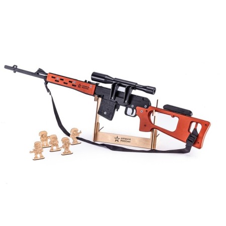 Elastic shot of wood "SVD - sniper rifle"-6