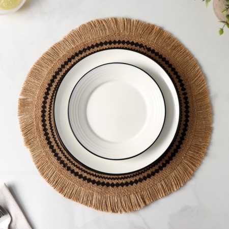 Serving napkin "Africa", d = 35 cm, black color-4