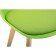 Plastic stool Bonuss array/eco -leather/plastic, natural/green 49x57x82 cm