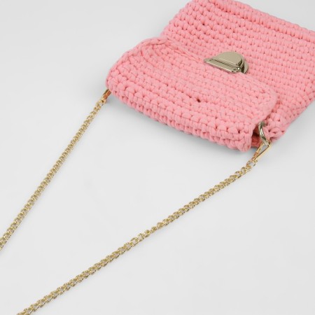 A chain for a bag, with carbines, aluminum, 7 × 10 mm, 120 cm, robbed, gold color-2