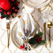A set of New Year's napkins Ethel New Year's Fair, 40x40cm 4 pcs, cotton, sarzha