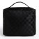 Cosmetic bag with a zipper, with a mirror, black color