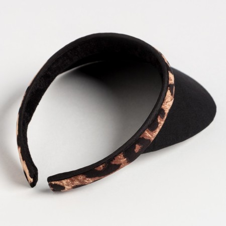 Feminine visor minaku "leopard" color Black color, rr 56-58-2