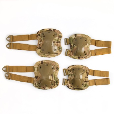 Elimination Game set, 2 knee pads, 2 bunks, khaki