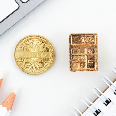 A coin set and an icon to the "most reliable accountant", 7.5 x 10 cm-2