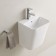 Hanging sink Comforty 500q, monoblock, rectangular, white color
