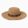 Women's hat with a leopard strap minaku brown color, river 58