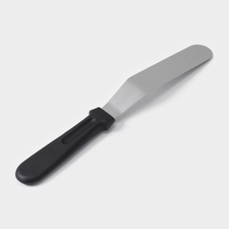 A blade-tank with a plastic handle, curved, 26.7 cm, the working part is 14.5 cm, the color is black-4