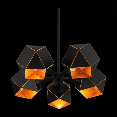 Ceiling Ceiling ST LUCE. SL258.402.05. Enigma. 5x40 watts, E14, 42.5x42.5x45 cm, black color-1