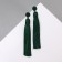 Earrings "Brushes" harmony, emerald color, l brush 8.5 cm