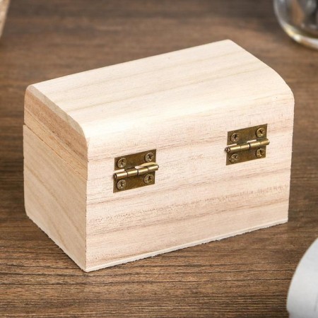 Casket wood for painting rectangle "nut" 9x5x6 cm-3