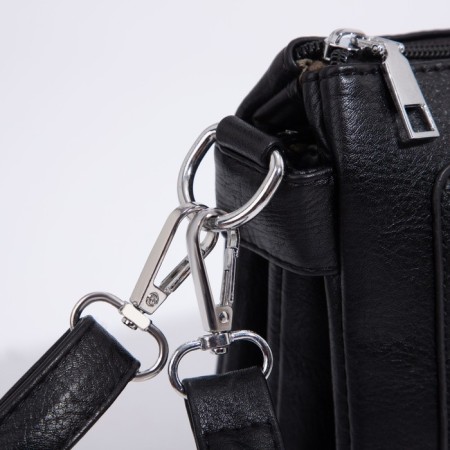 Bag Cross-Bodi with a zipper, black color-5