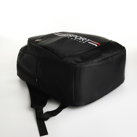 Youth backpack with lightning, 4 pockets, black/red color-4