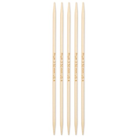 Knitting needles, bamboo, 3.5 mm/15cm, 5 pcs-1