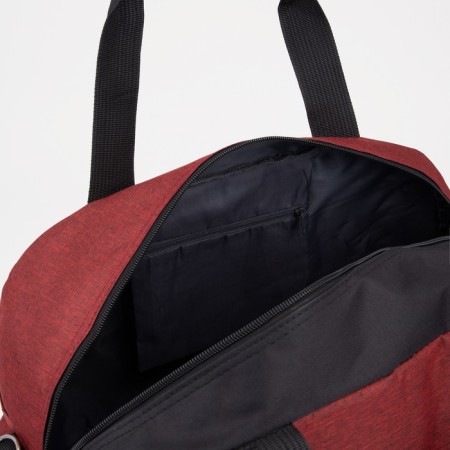 Sports bag with lightning, external pocket, burgundy color-2