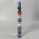 Set of balls plastic D-6 cm, 9 pcs "Melody" twigs shine pattern, blue