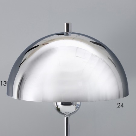 Traffic lamp with lampshade Risalux "Cooper" Modern, E27, 3 W, Chrome, 25 × 25 × 53 cm-2
