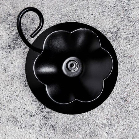 Climber "Flower N" metal per 1 candle, 9x3.5 cm, black-3