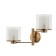 Bra Indigo, 13023/2W Brass. 2x40W, E14, 280x360x255 mm, white matte/transparent color