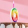 Candle for the cake "Color Flame", 10 cm, number "0"
