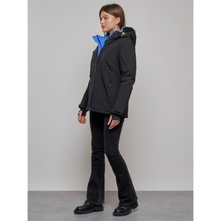 Ski jacket female, size 46, black color-1