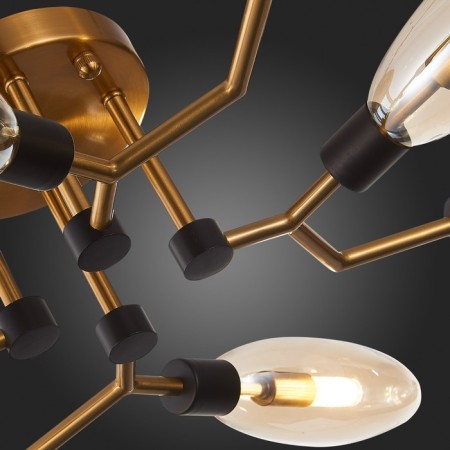 Ceiling Ceiling ST LUCE. SL1174.302.08. Desima. 8x5 watts, G9, 4000k, 92x92x17 cm, brass color-10