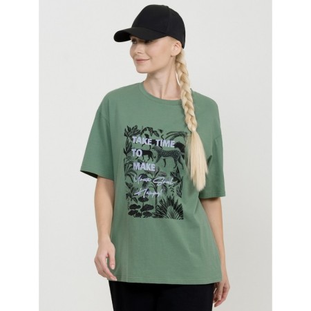 Female T -shirt, size XS, olive color-5
