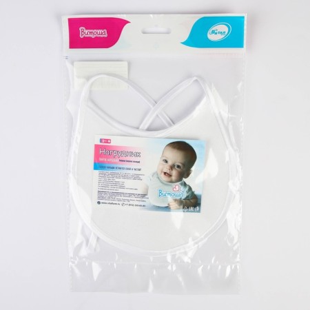 Badion of children 18x18 cm., Microfiber with PVC coating "Vitosha", white-4