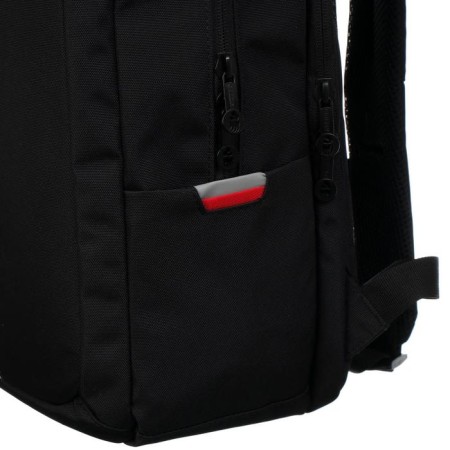 Youth backpack, 41.5 x 29 x 18 cm, Grizzly 134, ergonomic back, laptop compartment, black/red RU-134-1-6