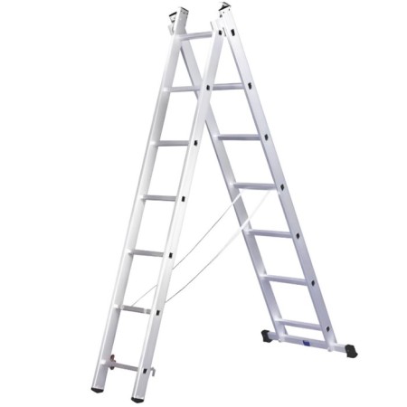 Enkor 69696 staircase, two -section, aluminum, 8 steps