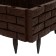 Plastic bed, 4 sections, 45 × 45 × 20 cm, chocolate
