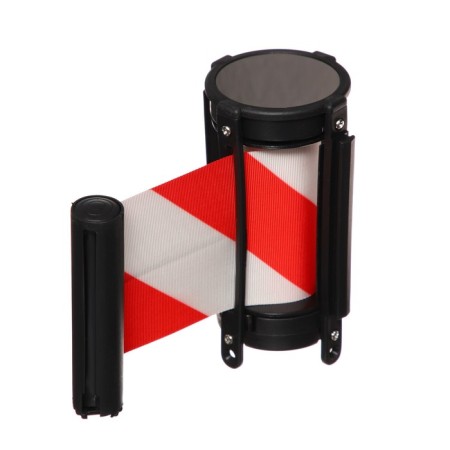 Cassette with exhaust ribbon-180cm red-white, height-13cm, width 6.6cm, tape width-80mm-1