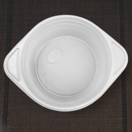 Plastic disposable soup, 500 ml, white color-2