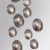 Cascading chandelier Mussels G9 11x40W