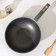 Frying pan “Granite Wok”, D = 28 cm, glass cover, anti-stick coating, dark gray color