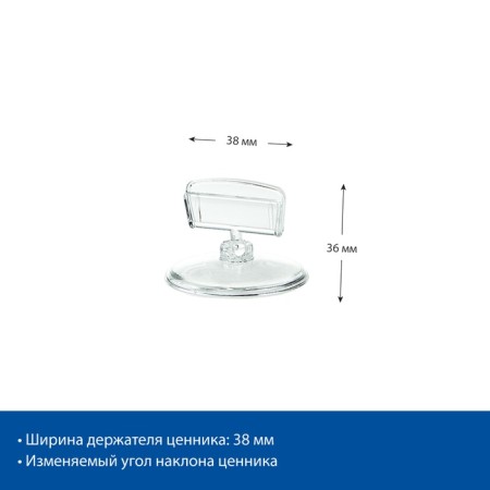 Cauced holder on a round stand, plastic, d = 5 cm, the color is transparent-4