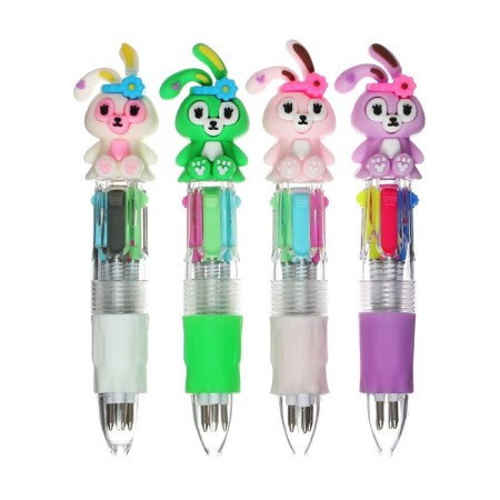 Ball-shaped handle "Bunny" 4-color-mini, mix-5