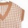 Women's vest, coffee color, white small goose foot, size XL