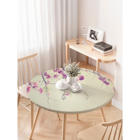 Round tablecloth on an elastic band, size 120x120 cm-2