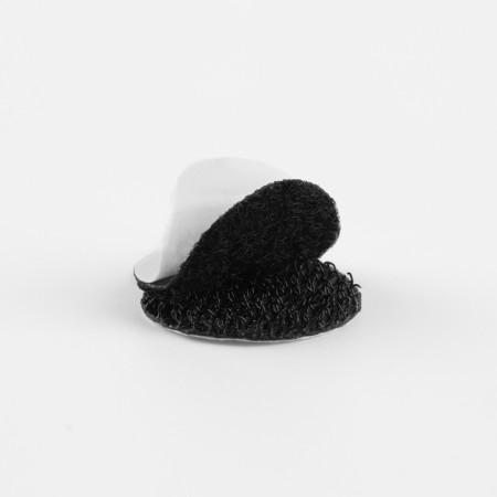 A set of adhesive -based Velcro, d = 2 cm, 4 pairs/8 pcs, black color-1